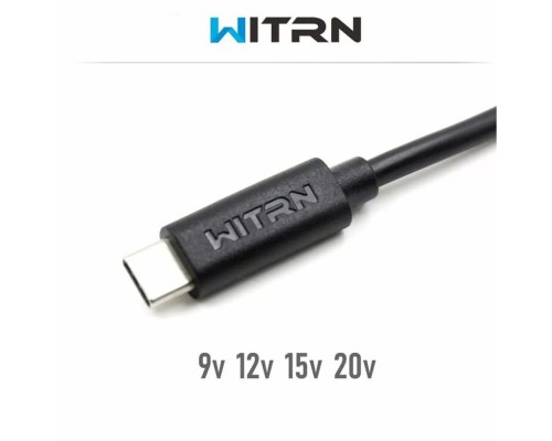 Кабель WITRN Type-C на DC5525 з тригером E-Marker PD 12V 5А 100W для паяльника TS100 SH72