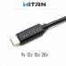 Кабель WITRN Type-C на DC5525 з тригером E-Marker PD 12V 5А 100W для паяльника TS100 SH72