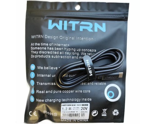 Кабель WITRN Type-C на DC5525 з тригером E-Marker PD 12V 5А 100W для паяльника TS100 SH72